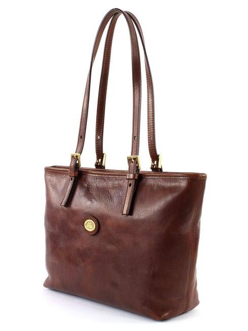 STORY Bolso de compras de cuero BROWN - Bolsos Mujer