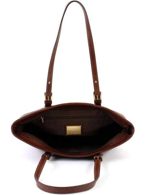 STORY Bolso de compras de cuero BROWN - Bolsos Mujer