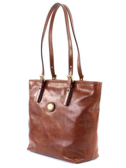 STORY  Comprador de cuero BROWN - Bolsos Mujer