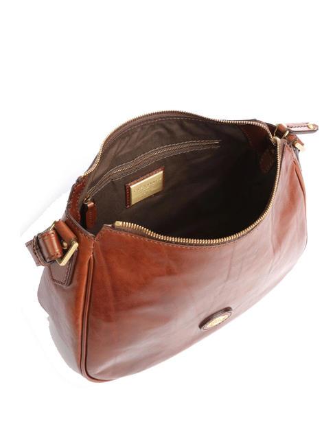 STORY Bolso bandolera, en piel. BROWN - Bolsos Mujer