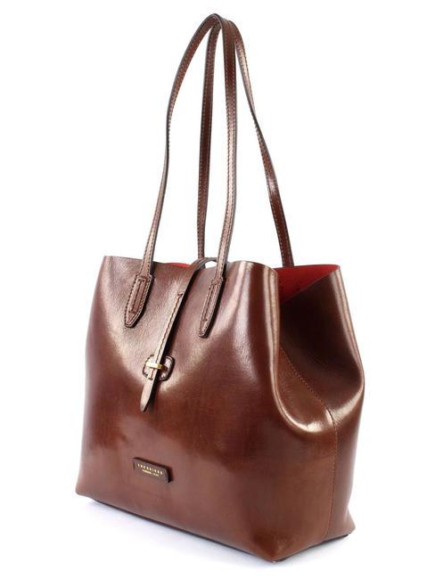 DALSTON Bolso shopper de piel con estuche BROWN - Bolsos Mujer