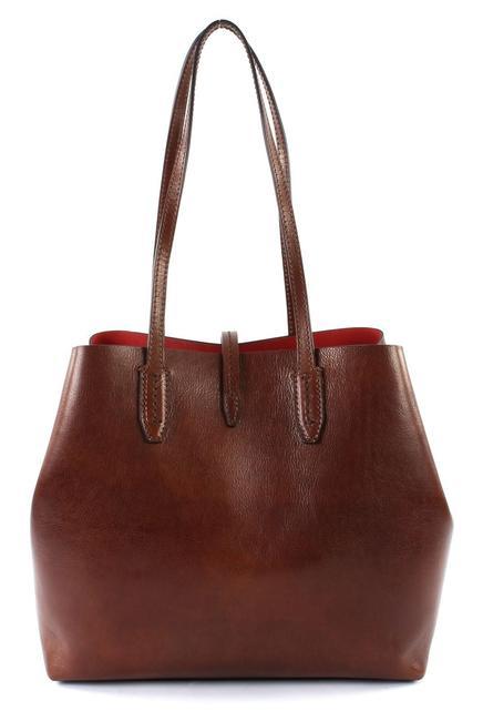 DALSTON Bolso shopper de piel con estuche BROWN - Bolsos Mujer