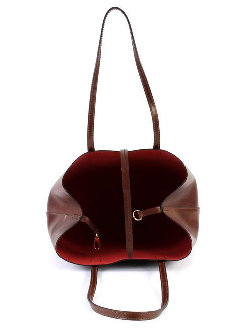 DALSTON Bolso shopper de piel con estuche BROWN - Bolsos Mujer