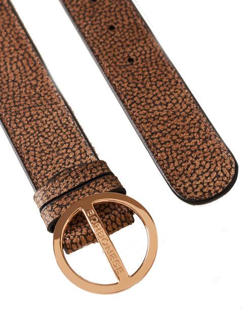 GRAFFITI cinturón con hebilla redonda op natural / negro - Cinturones