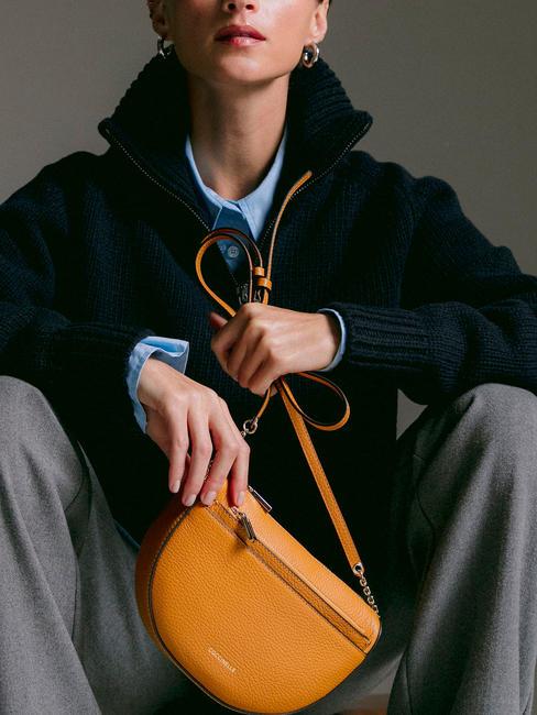 KALI Bolso bandolera de piel con bolsito resina - Bolsos Mujer