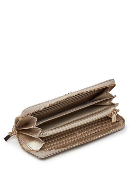 LAUREL Cartera con cremallera alrededor gris pardo - Carteras Mujer