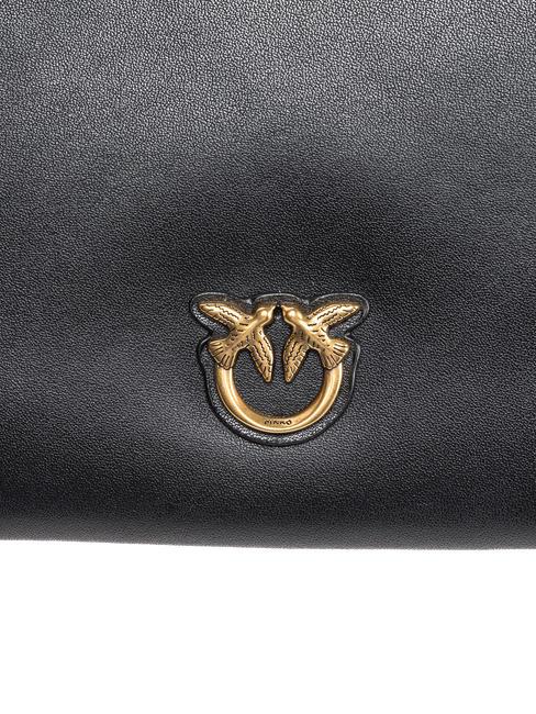 FLAT CLASSIC Bolso de mano con bandolera de cadena negro-oro antiguo - Bolsos Mujer