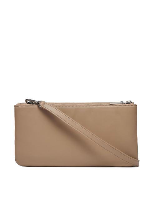 RE-LOCK DOUBLE GUSETTE Bolso de hombro visón plateado - Bolsos Mujer