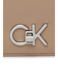 CALVIN KLEIN RE-LOCK DOUBLE GUSETTE Bolso de hombro visón plateado - Bolsos Mujer - 4