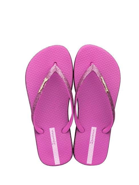 MAXI GLOW Chancletas lila/rosa brillante - Zapatos Mujer