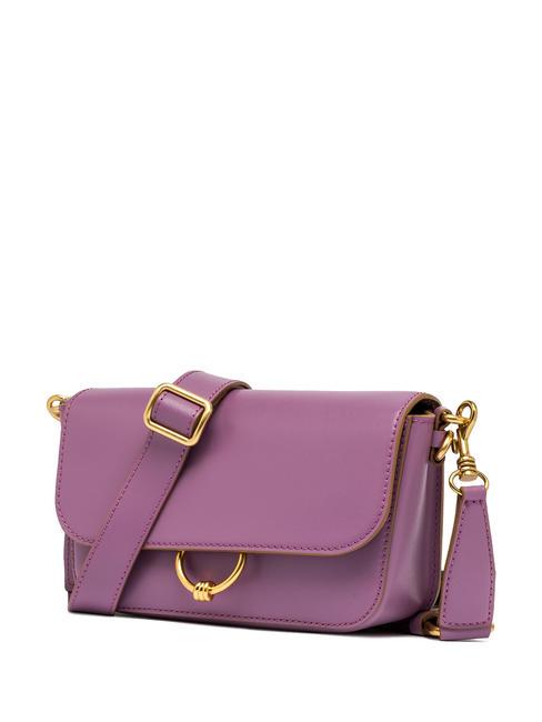 MEG Bolso bandolera de piel argyle p&uacute;rpura - Bolsos Mujer