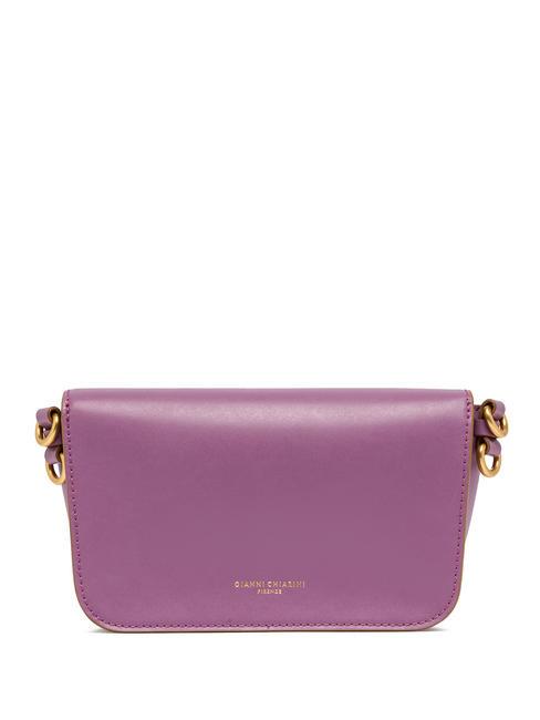 MEG Bolso bandolera de piel argyle p&uacute;rpura - Bolsos Mujer