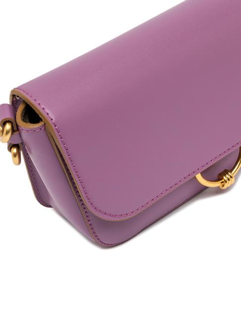 MEG Bolso bandolera de piel argyle p&uacute;rpura - Bolsos Mujer