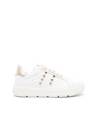 LOVE MOSCHINO BOLD 40 Zapatillas de piel blanco/platino - Zapatos Mujer - 3