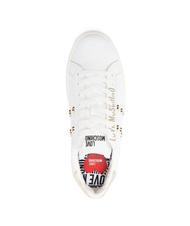 LOVE MOSCHINO BOLD 40 Zapatillas de piel blanco/platino - Zapatos Mujer - 5