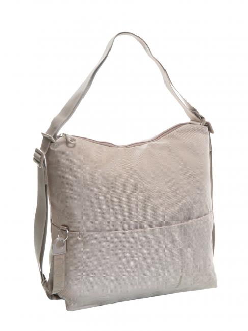 MD20 Bolso saco convertible en mochila gris pardo - Bolsos Mujer