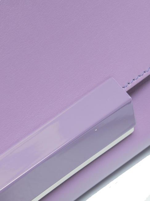 LILY Bolso clutch de piel con bandolera glicina - Bolsos Mujer