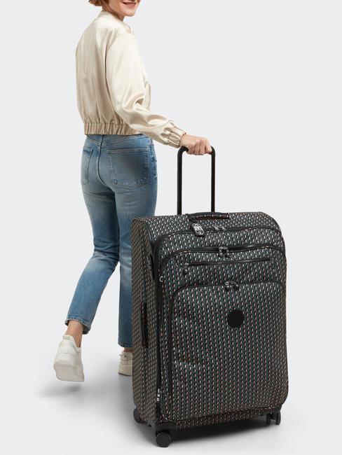 NEW YOURI SPIN L Carro de gran tamaño 3d k rosa - Trolley Semirrígidos