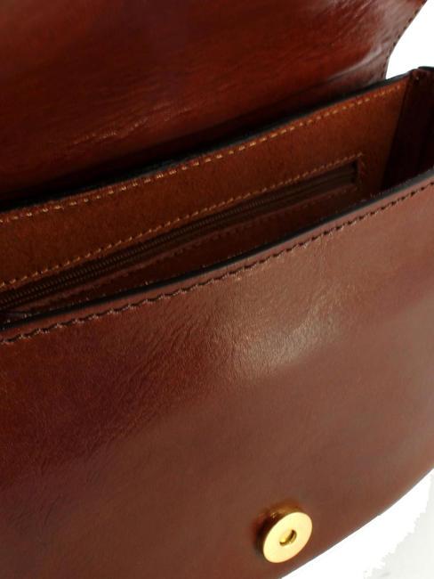 VITTORIA Mini bolso bandolera, en piel. BROWN - Bolsos Mujer