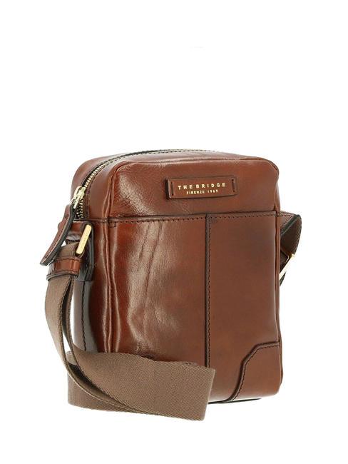 VESPUCCI  Bolso de cuero BROWN - Bandoleras Hombre