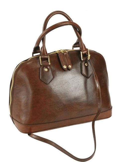 STORY  Bugatti a mano, con bandolera, en piel. BROWN - Bolsos Mujer