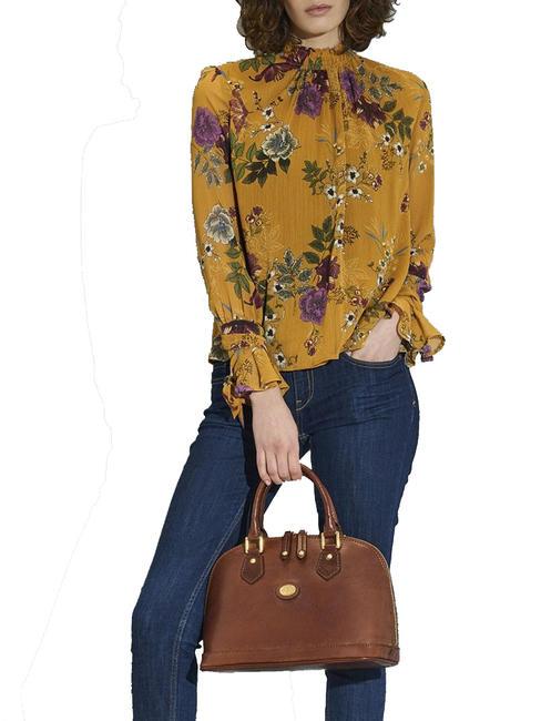 STORY  Bugatti a mano, con bandolera, en piel. BROWN - Bolsos Mujer