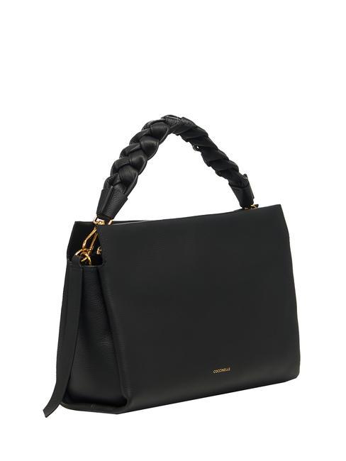 BOHEME GRANA DOUBLE Bolso de mano, con bandolera, en piel negro/cuero - Bolsos Mujer