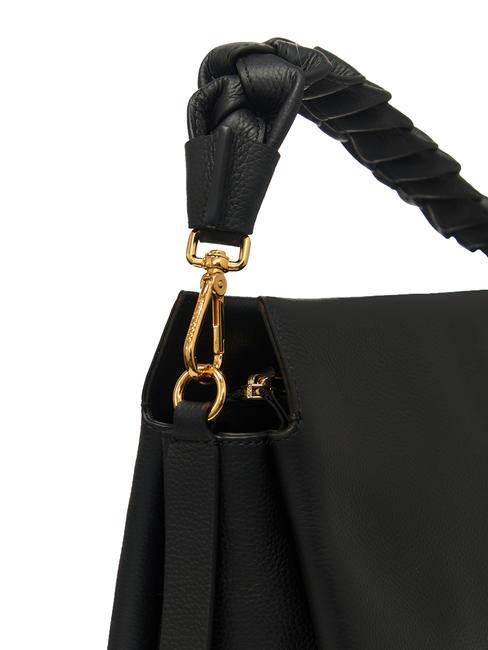 BOHEME GRANA DOUBLE Bolso de mano, con bandolera, en piel negro/cuero - Bolsos Mujer