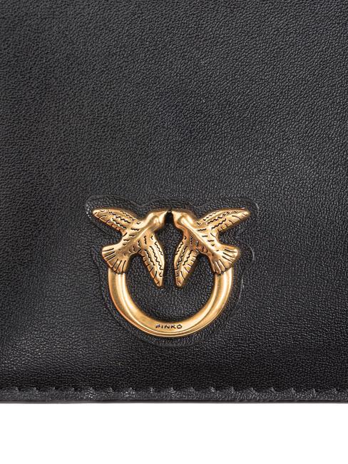 AIRONE Tarjetero / Monedero negro-oro antiguo - Carteras Mujer