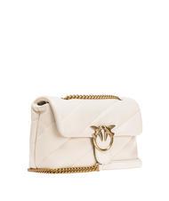 PINKO CLASSIC LOVE PUFF Bolso de napa blanco seda-oro antiguo - Bolsos Mujer - 2