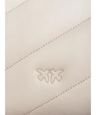 PINKO CLASSIC LOVE PUFF Bolso de napa blanco seda-oro antiguo - Bolsos Mujer - 5