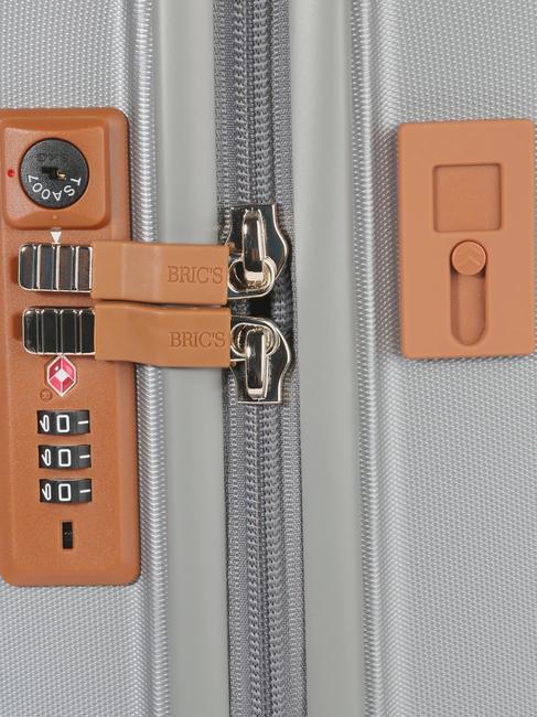 CAPRI Carro extra grande con puerto USB SILVER - Trolley Rígidos