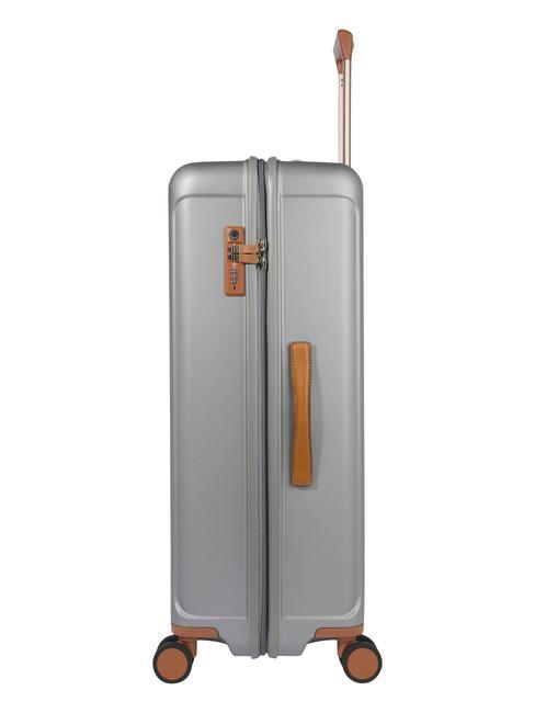 CAPRI Carro grande con puerto USB SILVER - Trolley Rígidos