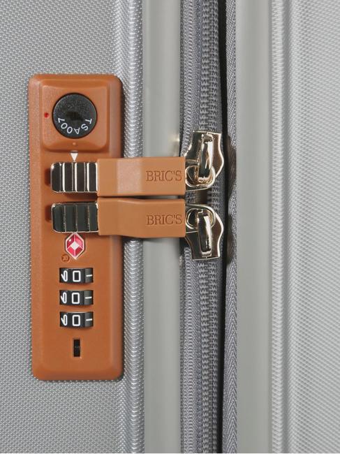 CAPRI Carro grande con puerto USB SILVER - Trolley Rígidos