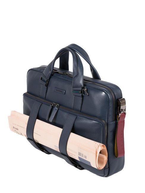 MODUS RESTYLING Maletín de piel para pc 14" azul - Maletines de Trabajo