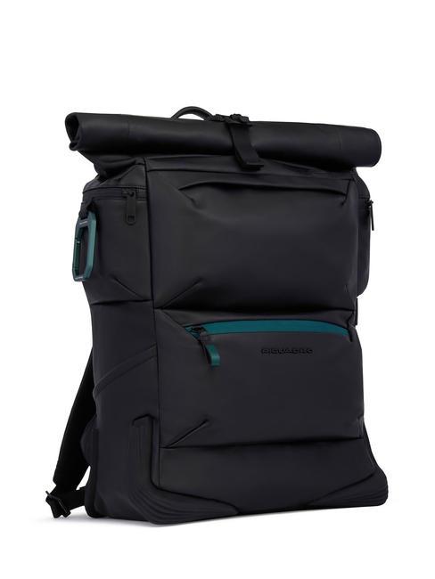 CORNER 2.0 SPECIALE  Mochila para portátil de 15,6", en piel, con funda para lluvia negro - Mochilas para portátil