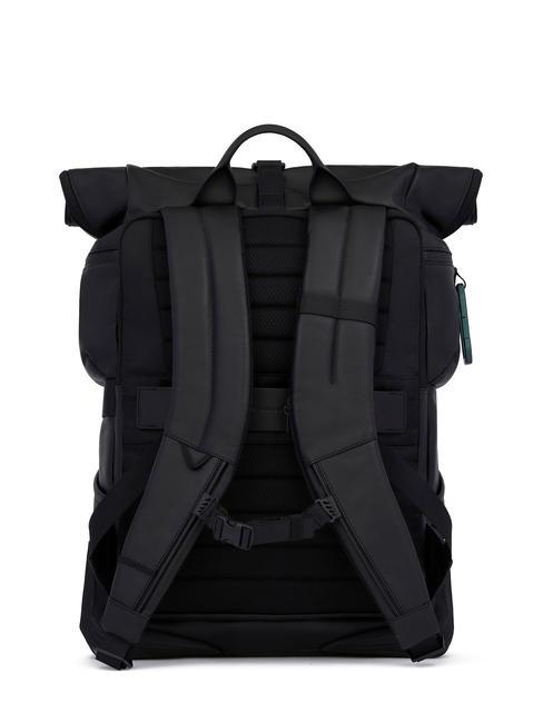 CORNER 2.0 SPECIALE  Mochila para portátil de 15,6", en piel, con funda para lluvia negro - Mochilas para portátil