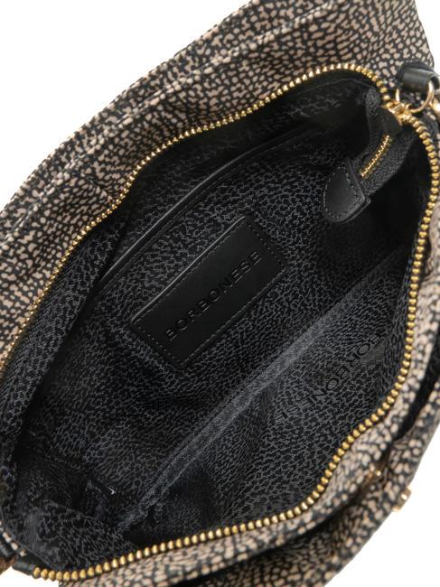 L'ECOLE NYLON Bolso bandolera con tres compartimentos OP / NATURAL / NEGRO - Bolsos Mujer