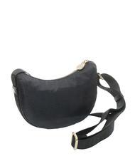 BORBONESE HOBO LUNA MINI ECO LINE Bolsa de hombro negro oscuro - Bolsos Mujer - 2