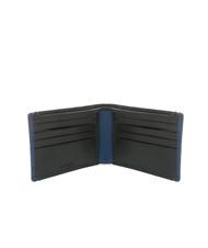 SPALDING STRIPE billetera de cuero 8cc azul marino/marrón - Carteras Hombre - 2