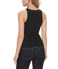 GUESS ROUND GUENDALINA Camiseta sin mangas con logo en el frente jetbla - camiseta - 2