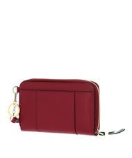 PIQUADRO CIRCLE  Cartera Zip Around de piel rojo 6 - Carteras Mujer - 3