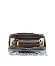 GUESS IZZY PEONY Cartera mediana con cremallera logotipo de mezclilla clara - Carteras Mujer - 2