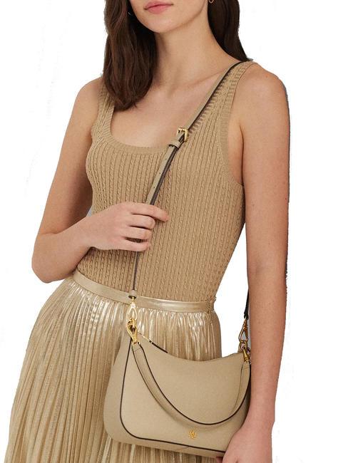 DANNI Bolso bandolera, con bandolera, en piel beige claro29 - Bolsos Mujer