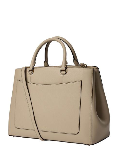 HANNA Bolso grande de piel beige claro - Bolsos Mujer