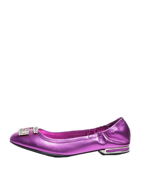 MICKLE Bailarinas de piel fucsia - Zapatos Mujer