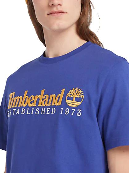 ESTABILISHED 1973 Camiseta de algodón clemátide azul wb - camiseta