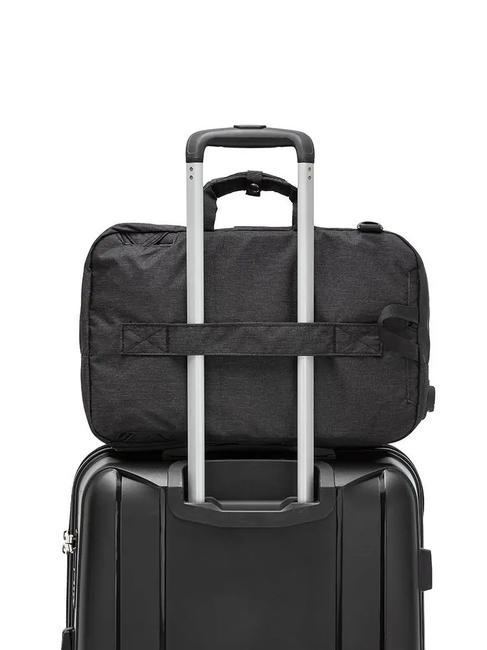 MILLENNIUM Maletín tipo mochila con 3 cremalleras y soporte para portátil de 15,6". negro - Maletines de Trabajo