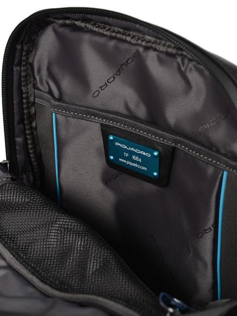 URBAN Bolso de cuero negro - Bandoleras Hombre