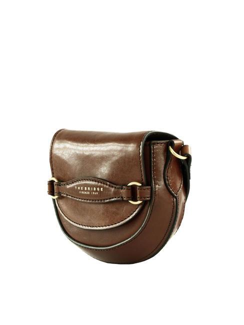 BETTINA Bolso bandolera mini de piel BROWN - Bolsos Mujer